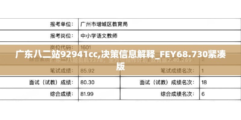 广东八二站92941cc,决策信息解释_FEY68.730紧凑版