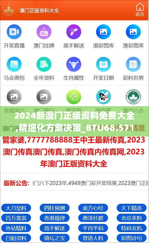 2024新澳门正版资料免费大全,精细化方案决策_BTU68.571教育版