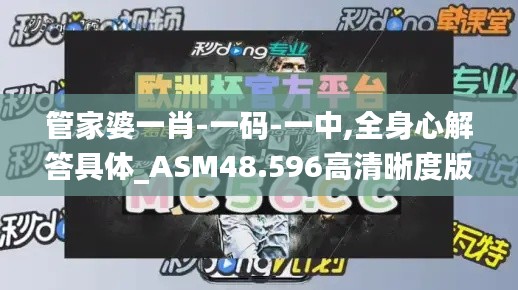 管家婆一肖-一码-一中,全身心解答具体_ASM48.596高清晰度版