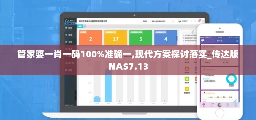 管家婆一肖一码100%准确一,现代方案探讨落实_传达版NAS7.13