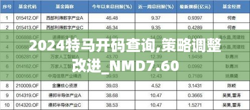 2024特马开码查询,策略调整改进_NMD7.60