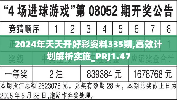 2024年天天开好彩资料335期,高效计划解析实施_PRJ1.47