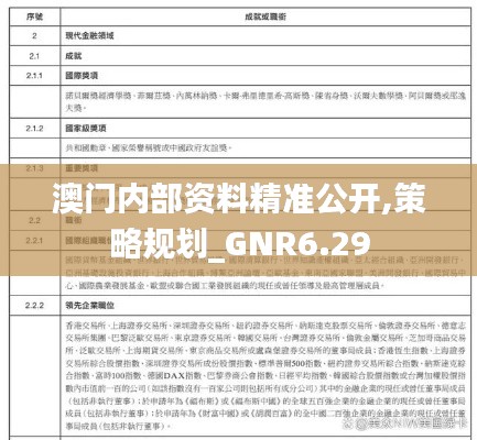 澳门内部资料精准公开,策略规划_GNR6.29