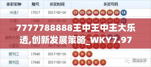 7777788888王中王中王大乐透,创新发展策略_WKY7.97