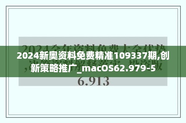 2024新奥资料免费精准109337期,创新策略推广_macOS62.979-5