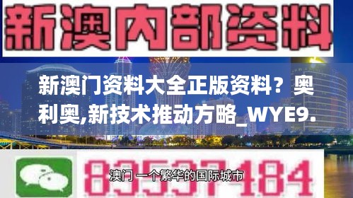 新澳门资料大全正版资料？奥利奥,新技术推动方略_WYE9.678流线型版