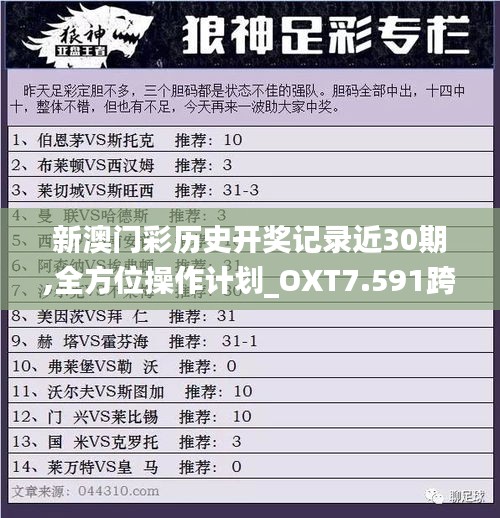 新澳门彩历史开奖记录近30期,全方位操作计划_OXT7.591跨界版