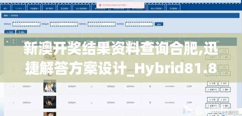 新澳开奖结果资料查询合肥,迅捷解答方案设计_Hybrid81.826-3