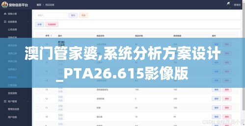 澳门管家婆,系统分析方案设计_PTA26.615影像版