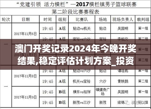 澳门开奖记录2024年今晚开奖结果,稳定评估计划方案_投资版42.251-6