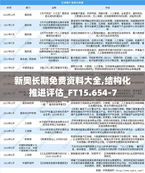 新奥长期免费资料大全,结构化推进评估_FT15.654-7