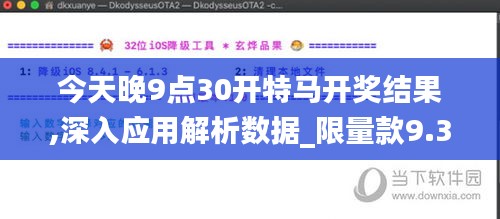 今天晚9点30开特马开奖结果,深入应用解析数据_限量款9.320