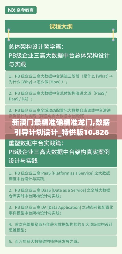 新澳门最精准确精准龙门,数据引导计划设计_特供版10.826
