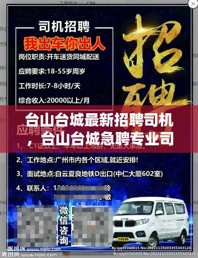 台山台城急聘专业司机，开启职业新篇章，寻找驾驶精英！