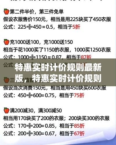 特惠实时计价规则最新版详解与指南