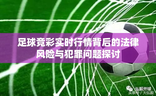 足球竞彩实时行情背后的法律风险与犯罪探究