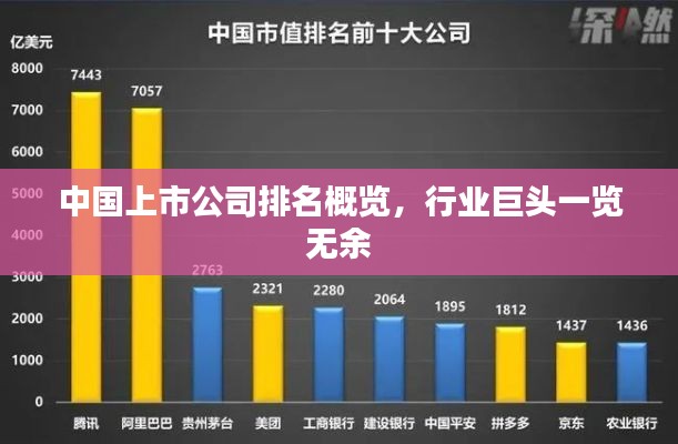 中国上市公司排名概览，行业巨头一览无余