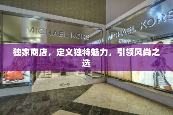 独家商店，定义独特魅力，引领风尚之选