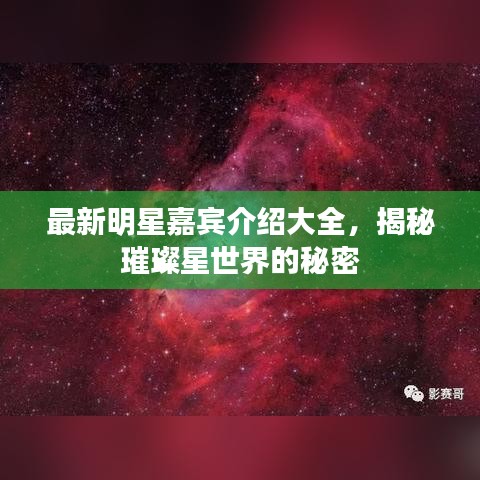 最新明星嘉宾介绍大全，揭秘璀璨星世界的秘密
