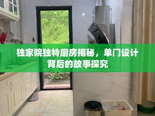独家院独特厨房揭秘，单门设计背后的故事探究