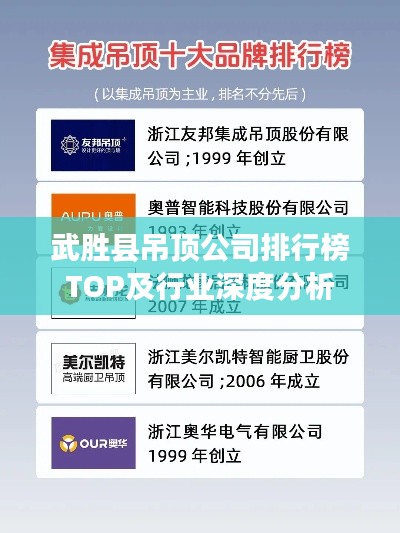 武胜县吊顶公司排行榜TOP及行业深度分析