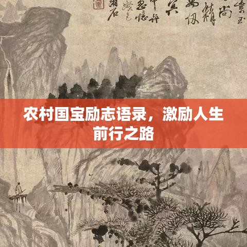 农村国宝励志语录，激励人生前行之路