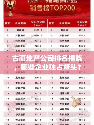 古蔺地产公司排名揭晓，哪些企业独占鳌头？