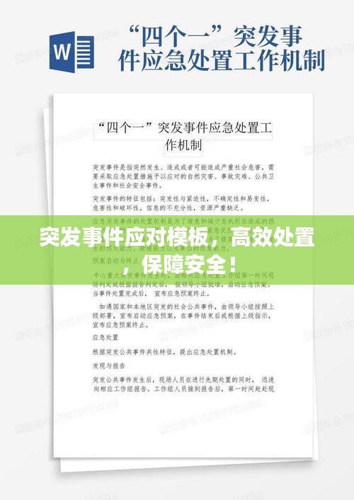 突发事件应对模板，高效处置，保障安全！
